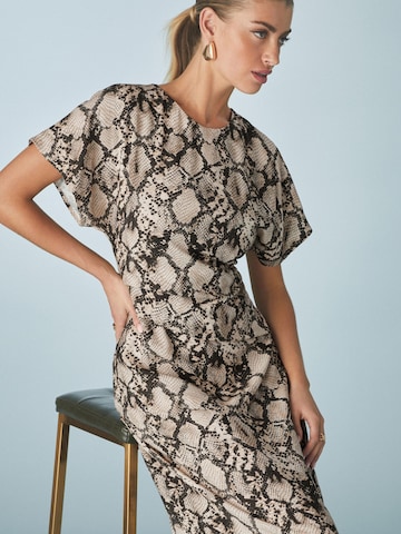 Next Kleid 'Drapierung' in Beige