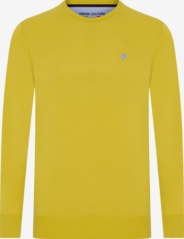 DENIM CULTURE Sweater 'Mathevv' in Yellow: front