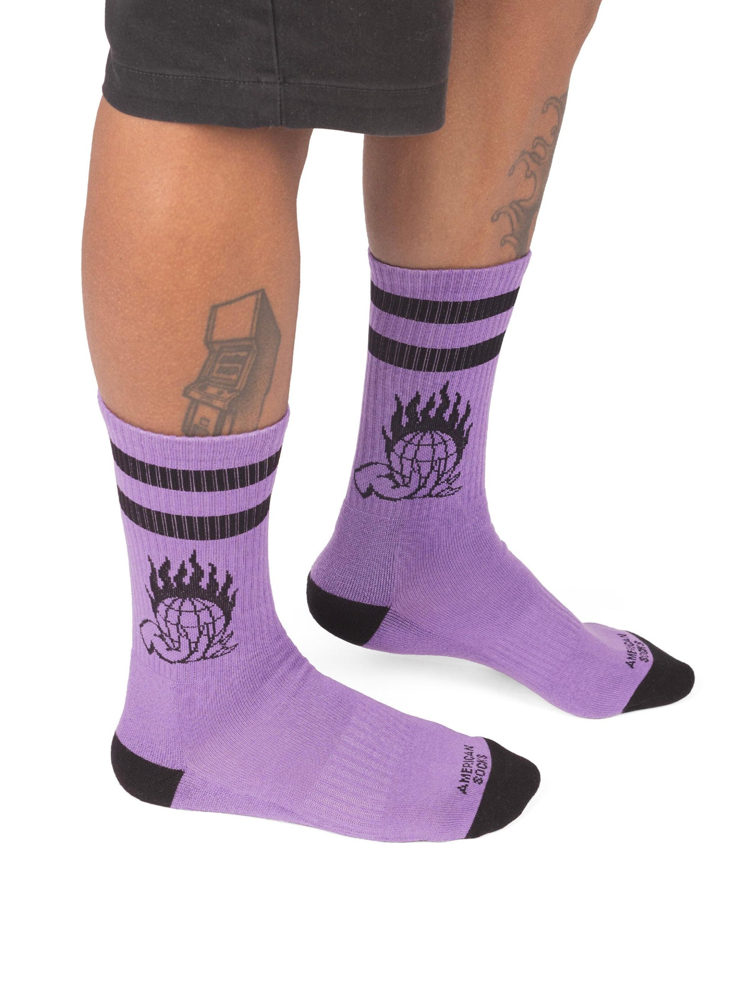 American Socks Socken 'Cataclysm'‌‌‌‌ in Lila