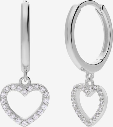 Boucles d'oreilles Lucardi en argent : devant