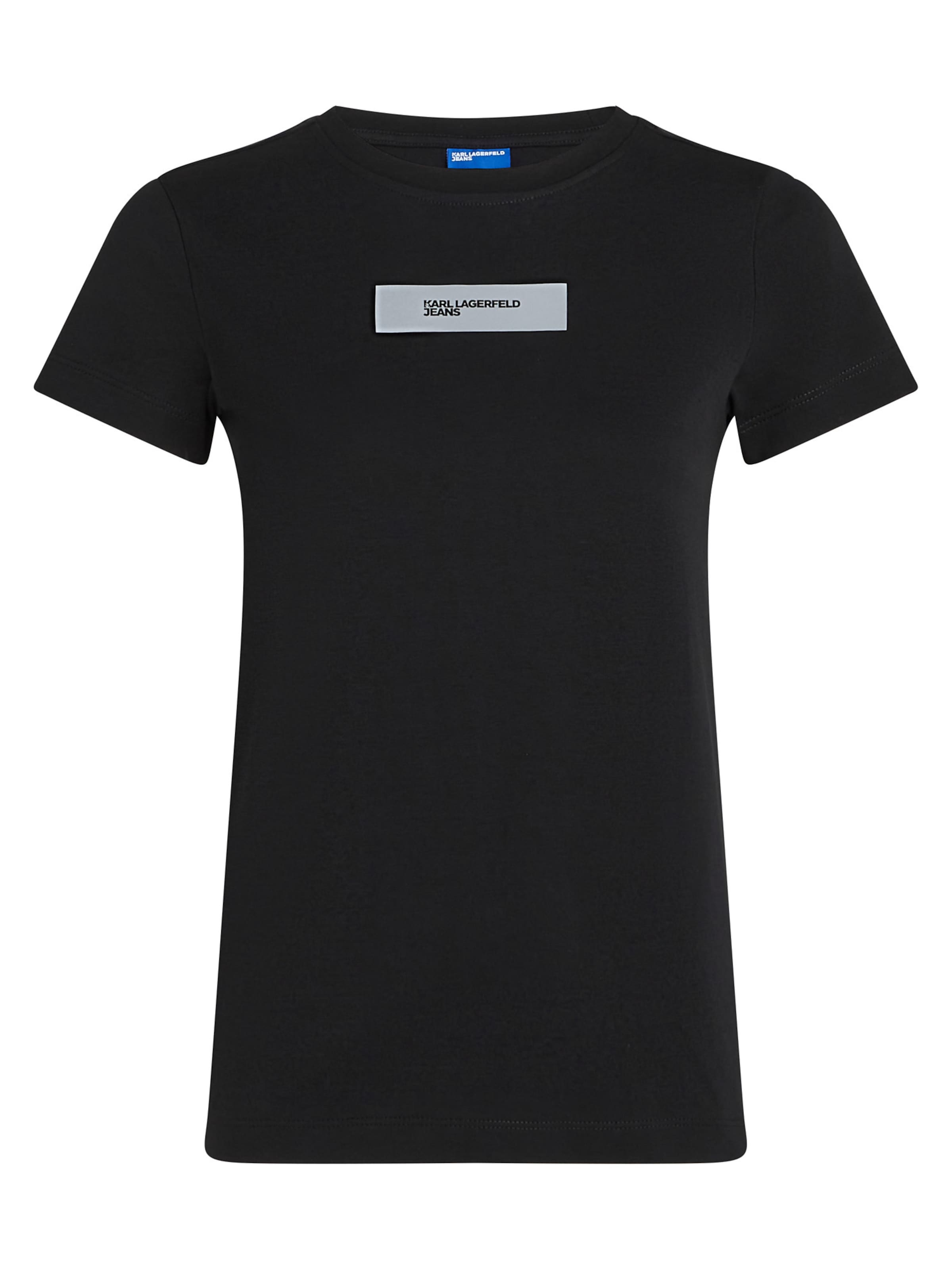 KARL LAGERFELD JEANS Тениска в черно: отпред