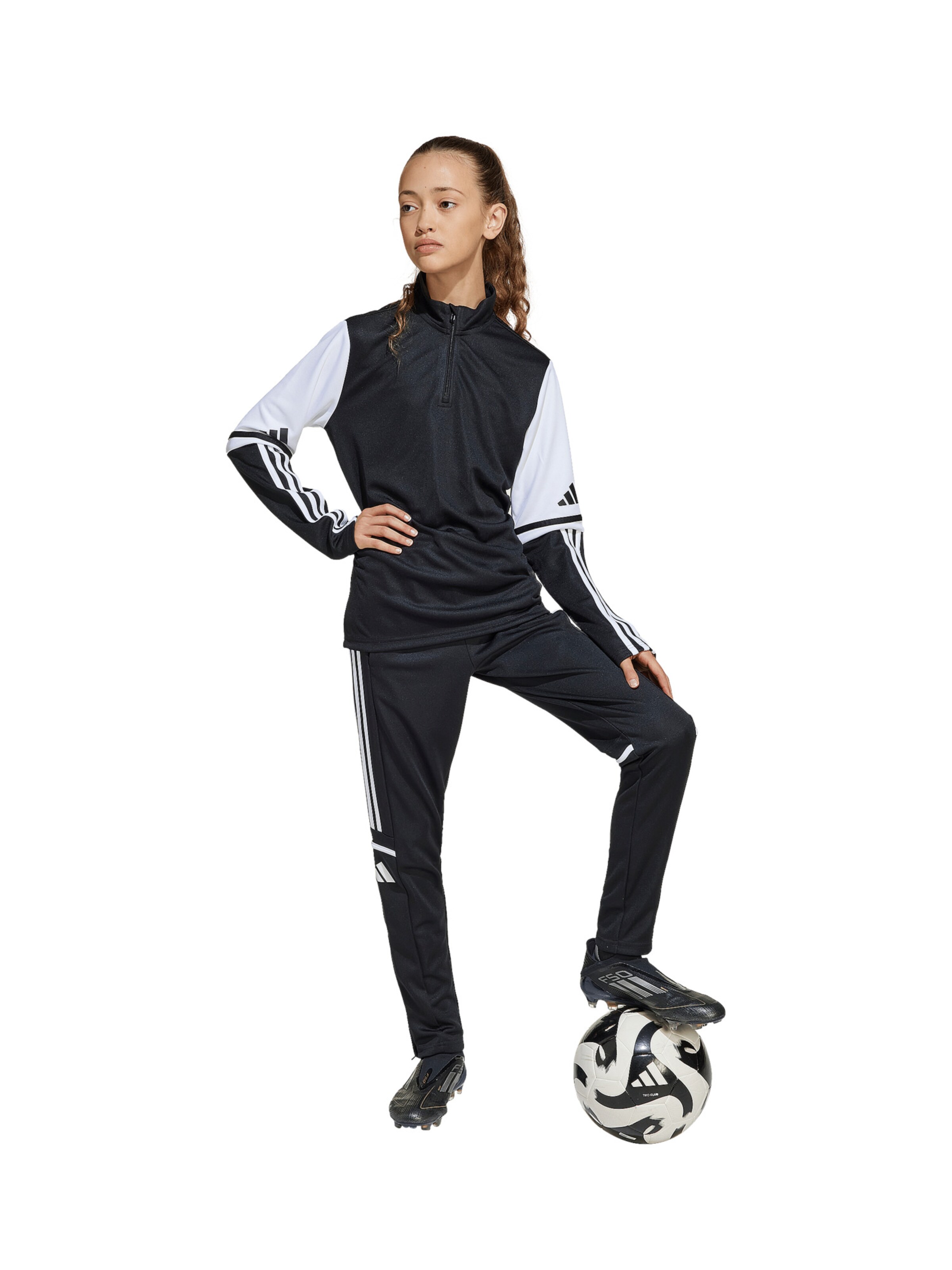 ADIDAS PERFORMANCE Sportovní mikina 'Squadra 25' – černá: přední strana