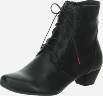 THINK! Lace-Up Ankle Boots in Black: front