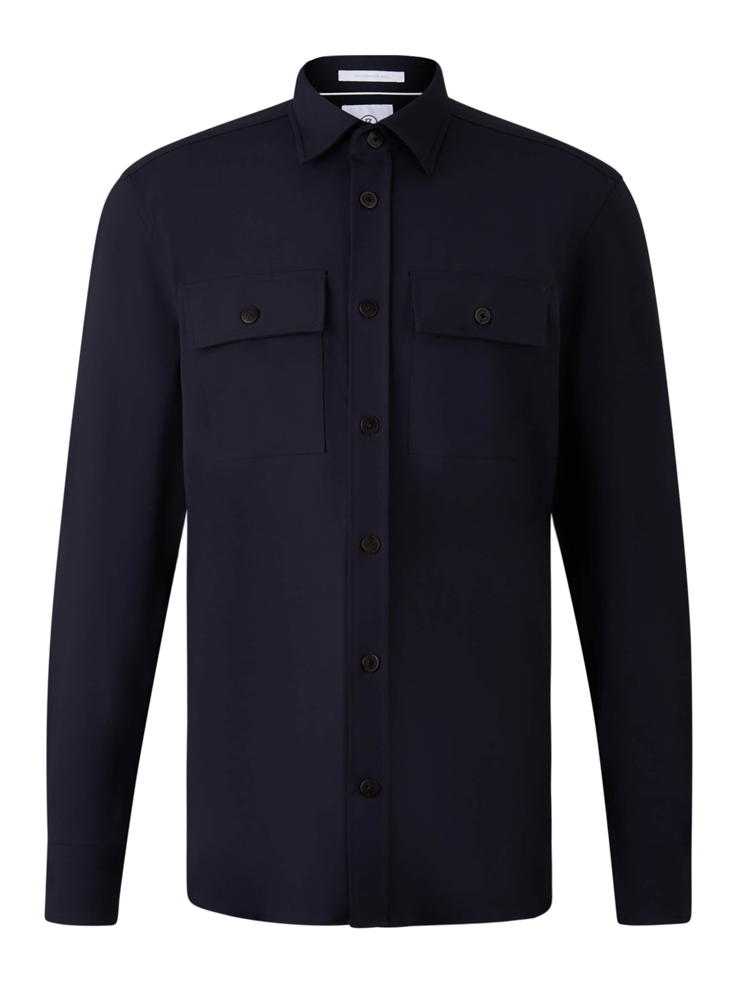 BOGNER Slim Fit Hemd 'Clive' in Blau: Vorderseite