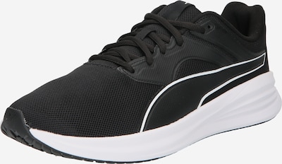 PUMA Sporta apavi, krāsa - melns / balts, Preces skats