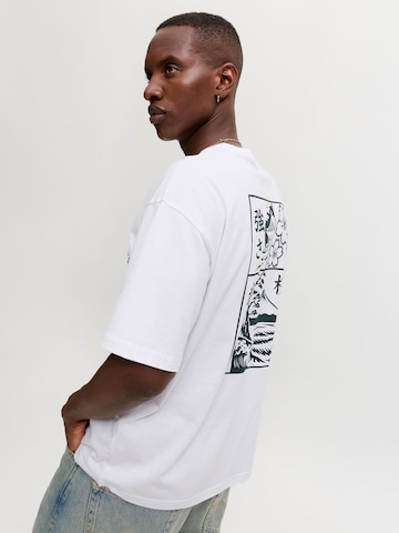 T-Shirt 'JJDYLAN' JACK & JONES en blanc