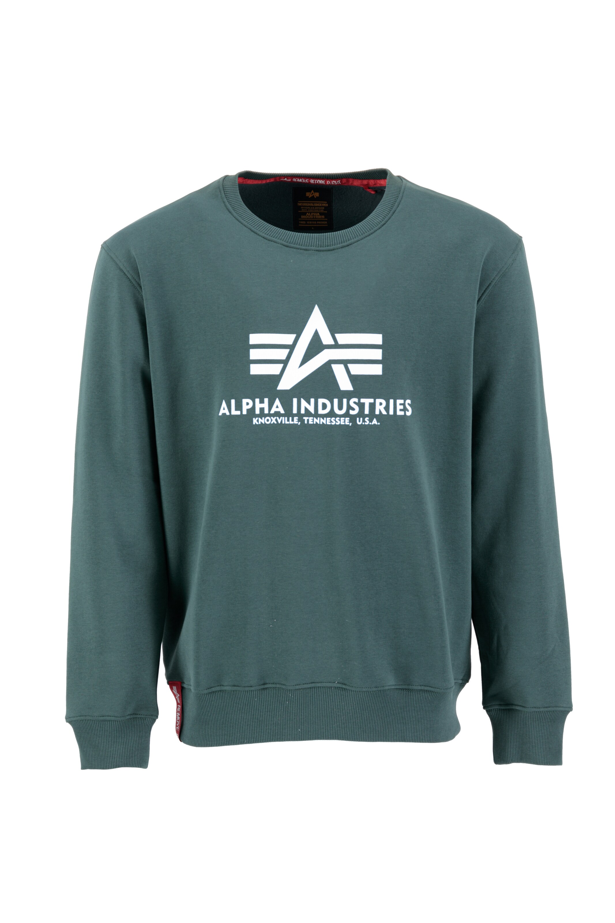 ALPHA INDUSTRIES Суичър в зелено: отпред