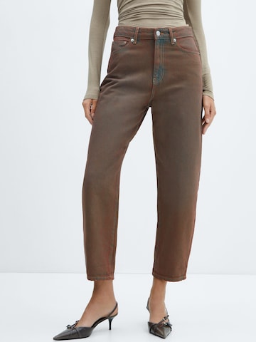 MANGO Loose fit Jeans 'AGATA' in Brown: front