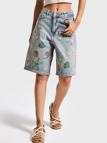 IT'S BASIC Regular Jeans 'BERMUDA DENIM SHORT' in Blue: front