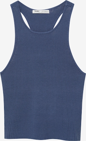 Tops en tricot Pull&Bear en bleu : devant