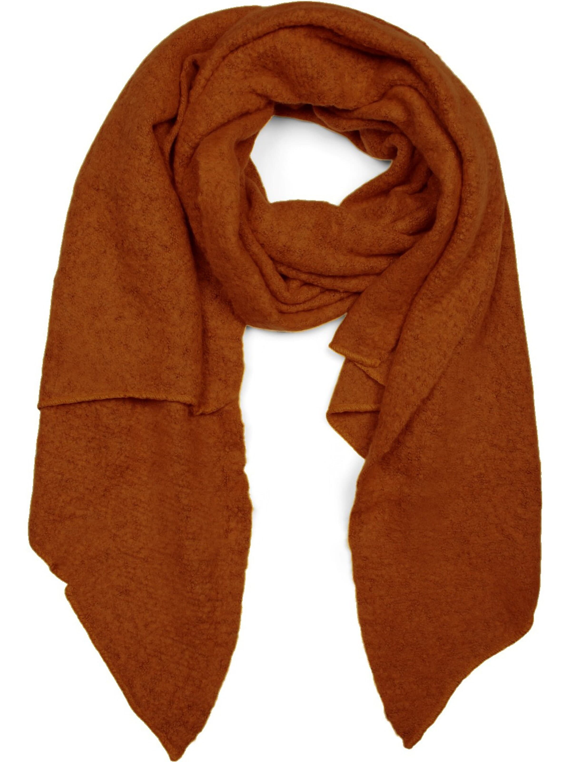 styleBREAKER Oversizeschal 'Asymmetrischer unifarbener Web Schal'‌‌ in One Size in cognac, Produktansicht