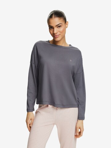 ESPRIT Pajama Shirt in Grey: front