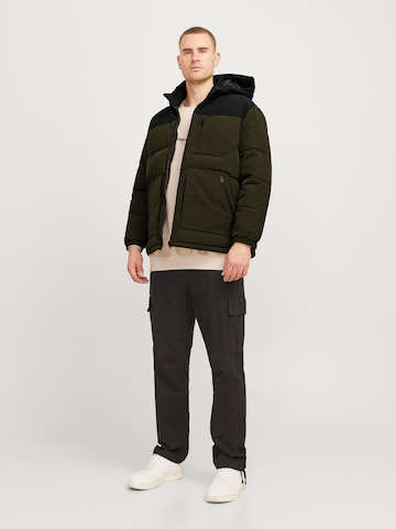 Jack & Jones Plus Vinterjakke 'JJEOtto' i sort