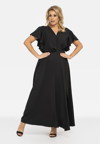 Karko Evening Dress 'Aksana' in Black: front