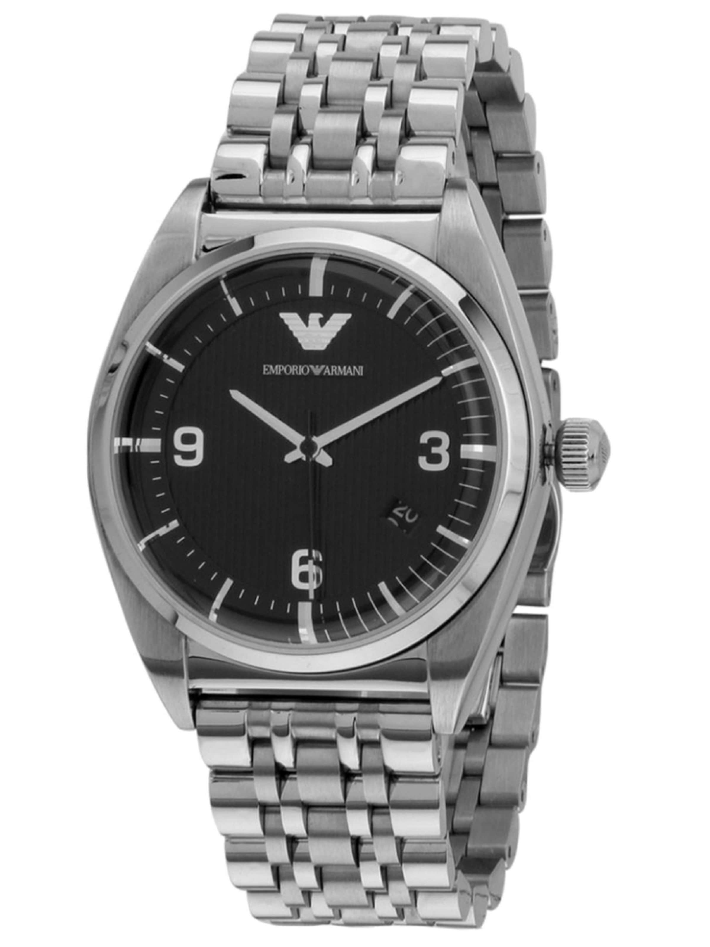 Emporio Armani Montre à affichage analogique 'Franco Large' en argent, Vue avec produit