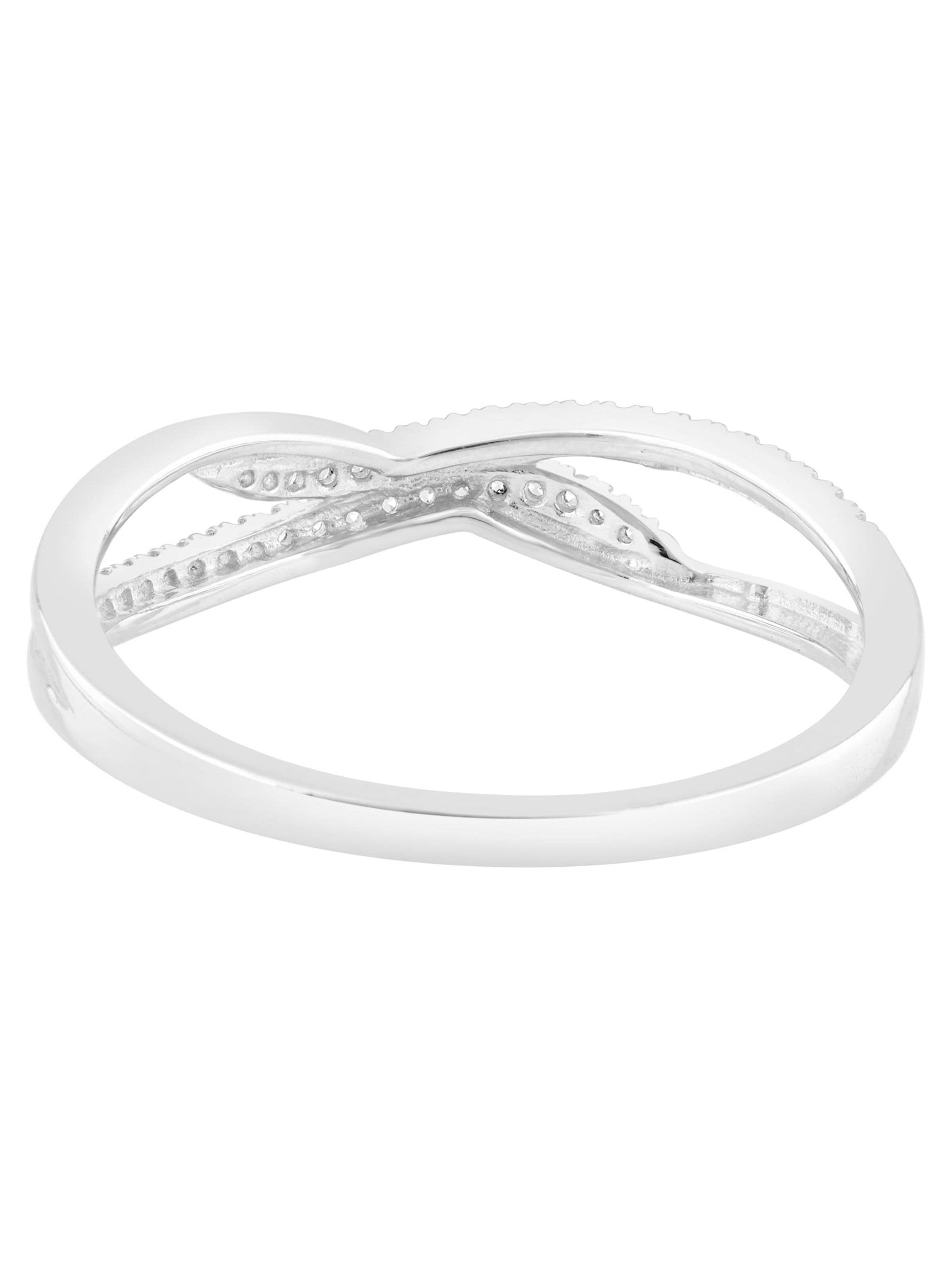 Diamant Exquis Ring 'Ring aus 375 Weißgold mit Diamant' in Silver
