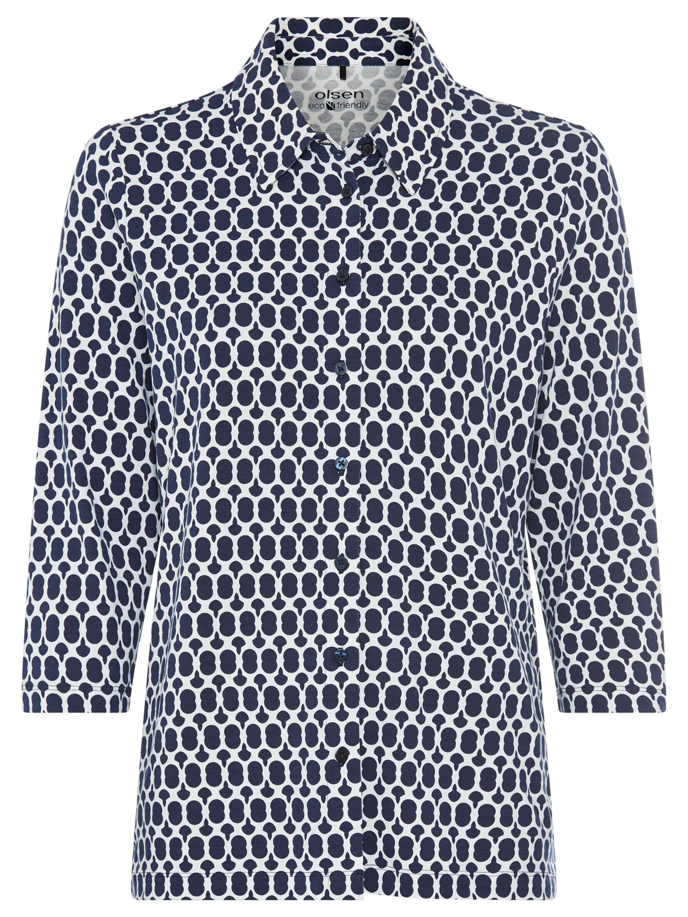 Olsen Bluse in Blau: Vorderseite