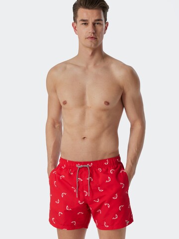 Shorts de bain ' Waterworld ' SCHIESSER en rouge