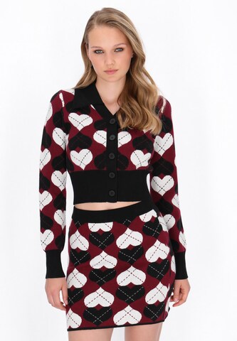 Cardigan myMo ROCKS en noir : devant