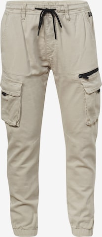 KOROSHI Tapered Cargobyxa i beige: framsida