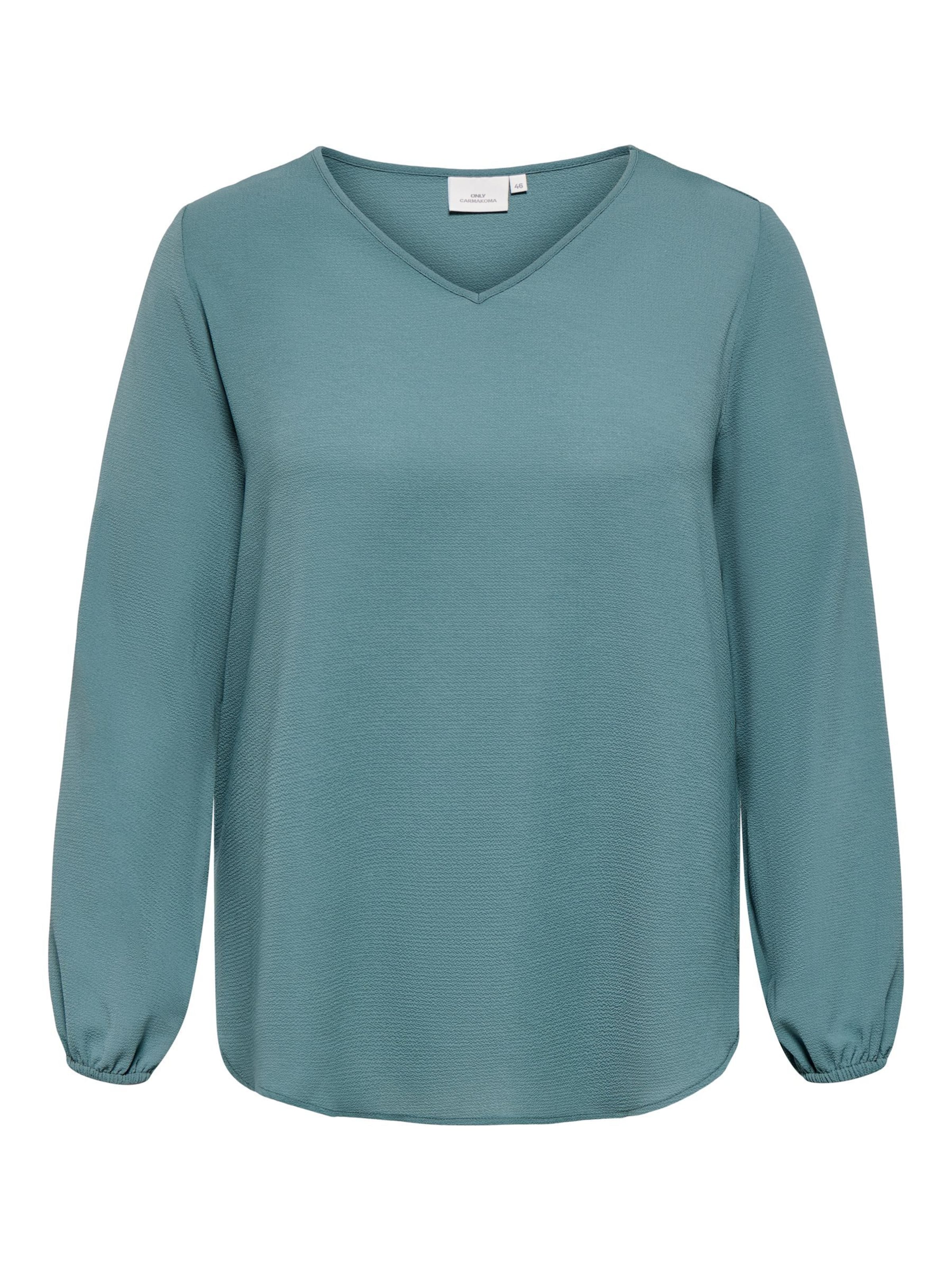 Camicia da donna 'CARVica' di ONLY Carmakoma in verde: frontale