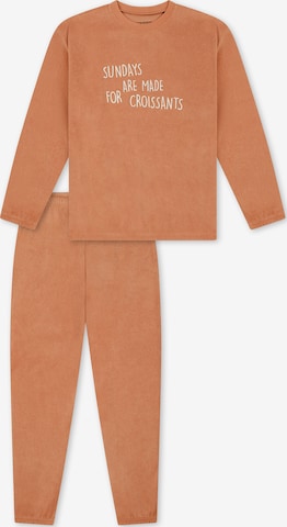 SCHIESSER Pajamas ' Nightwear ' in Orange: front