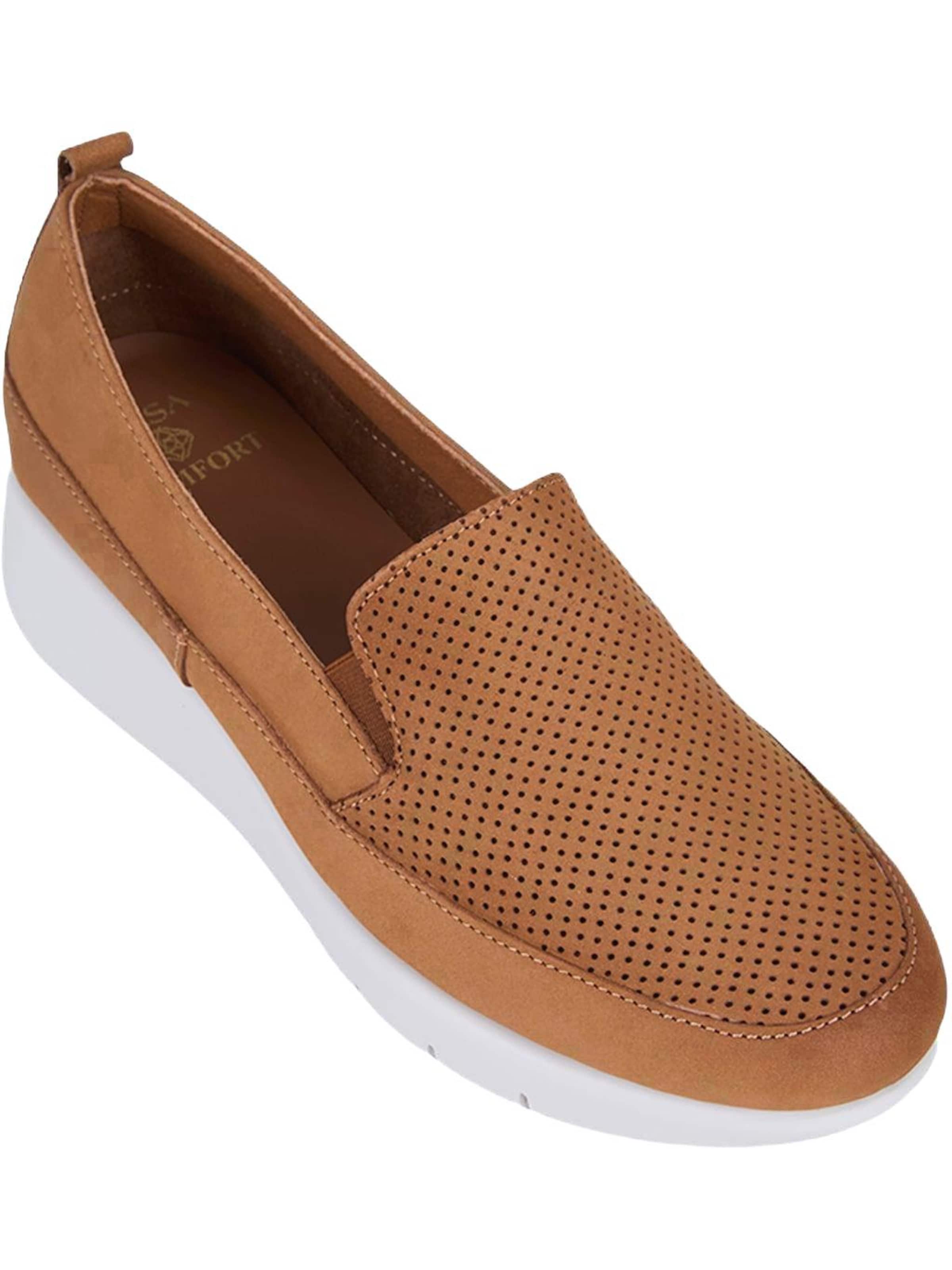 Desa - Zapatos bajos 'DESA Damen DesaComfort Perforierte Keilschuhe aus Leder' en marrón