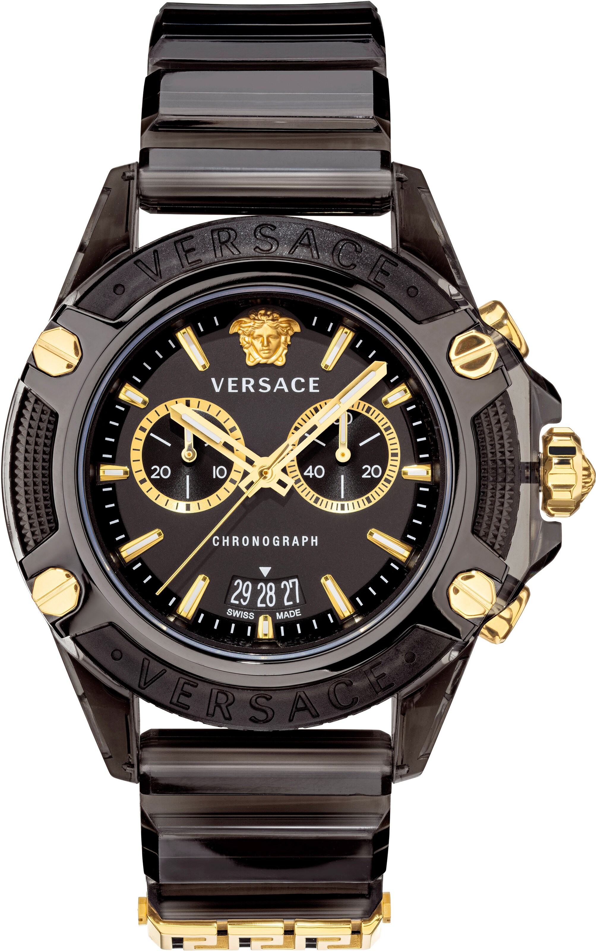 VERSACE Analog Watch in Black: front