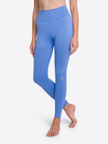 Skinny Pantalon de sport 'Riley' OCEANSAPART en bleu : devant