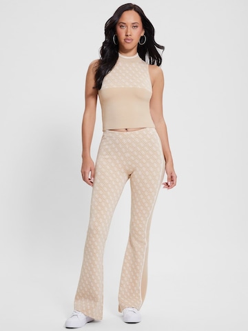GUESS Flared Pants in Beige