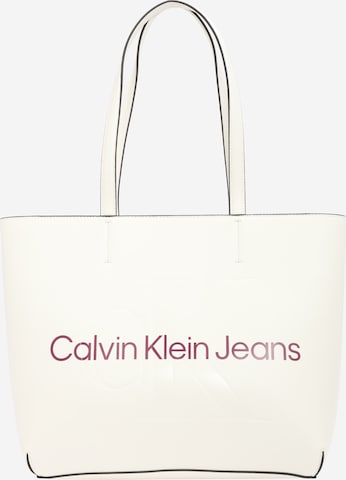 Calvin Klein Jeans - Shopper en blanco: frente