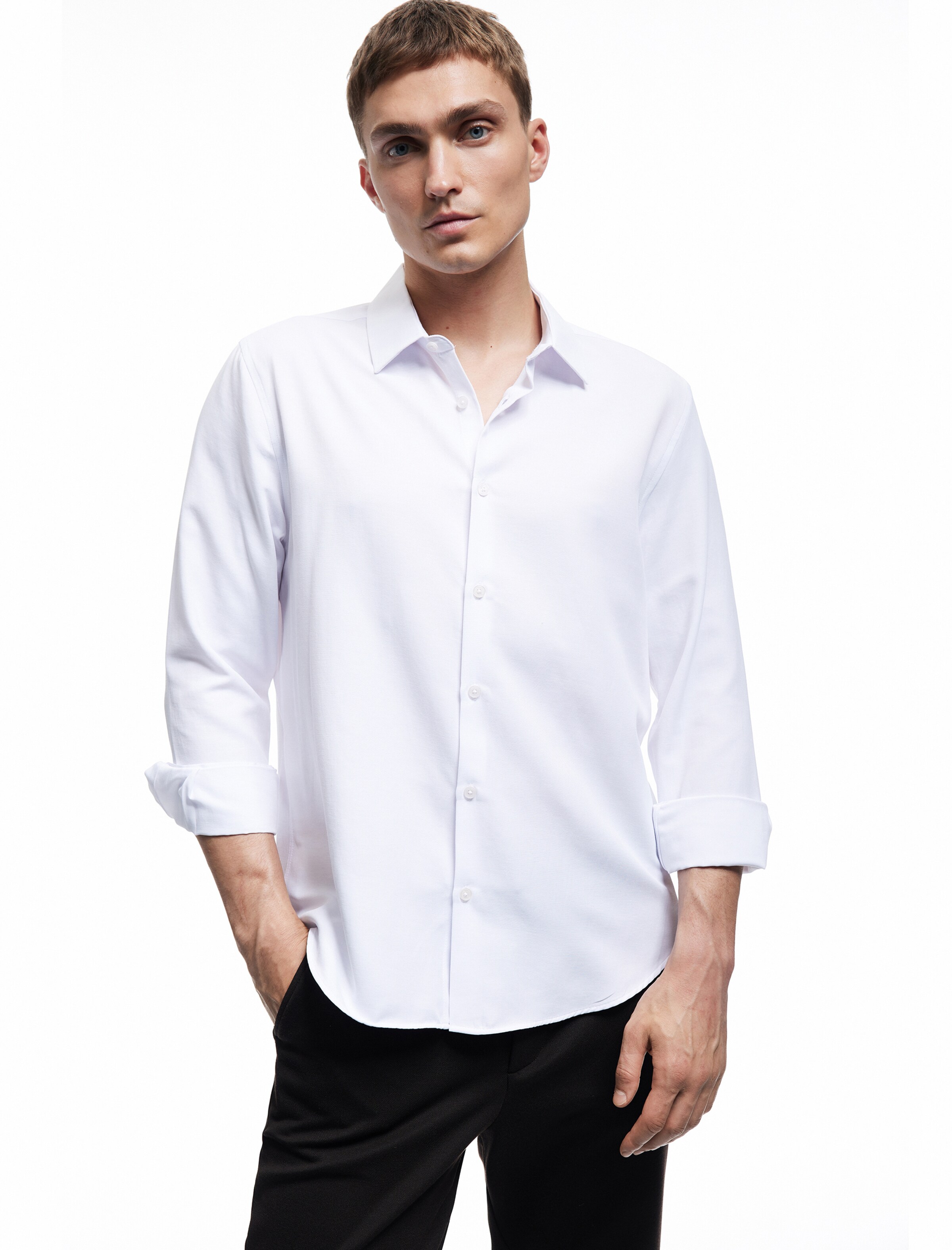 Koton Regular Fit Hemd in Weiß: Vorderseite