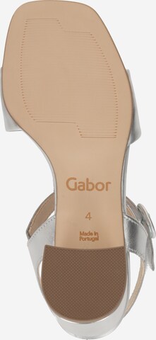 GABOR Páskové sandály – stříbrná