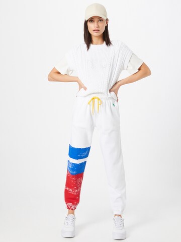 Effilé Pantalon Polo Ralph Lauren en blanc