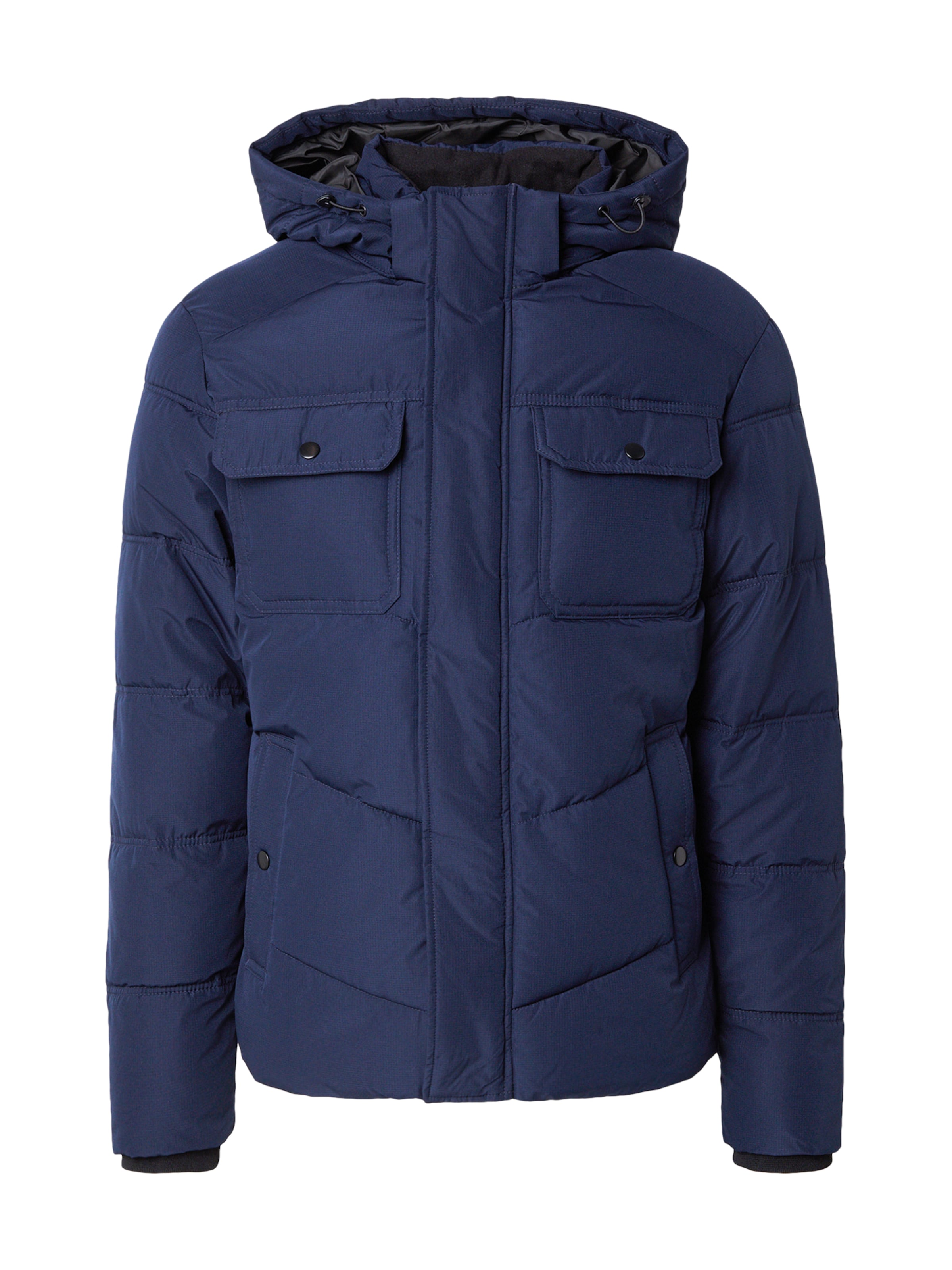 JACK & JONES Зимняя куртка 'JJMORGAN' в Синий: спереди