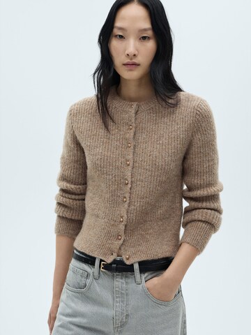 MANGO Knit cardigan 'Damita' in Beige: front