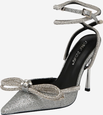 Public Desire Γόβες slingback 'MIDNIGHT' σε ασημί: μπροστά