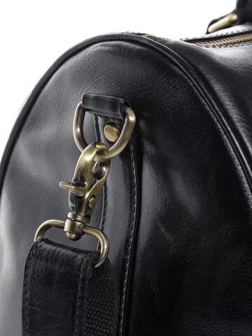 SID & VAIN Reisetasche 'XL Weekender FRANKLIN echt Leder'‌‌‌‌‌‌ in Schwarz