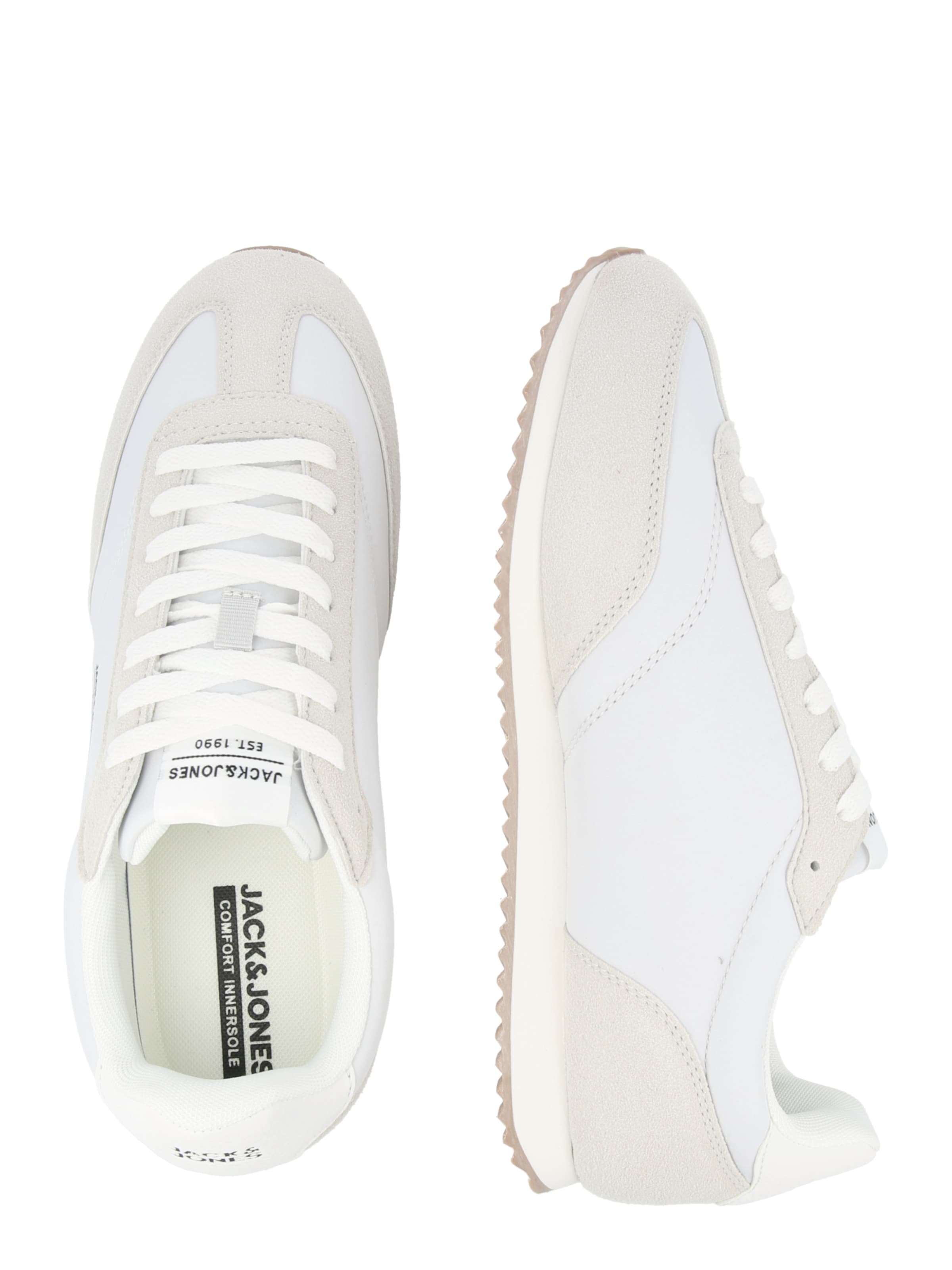 JACK & JONES Σνίκερ χαμηλό 'JFWRETRO RUNNER' σε λευκό: πλευρά