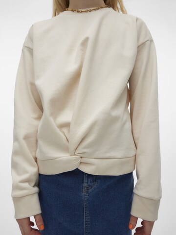 Sweat-shirt Vero Moda Girl en beige : devant