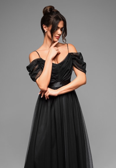 Ombre Robe de soirée en 34 en noir, Vue avec produit