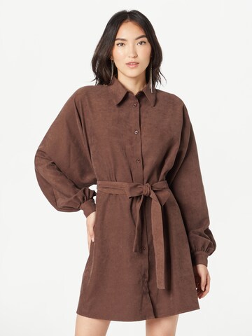 Misspap Shirt dress in Brown: front