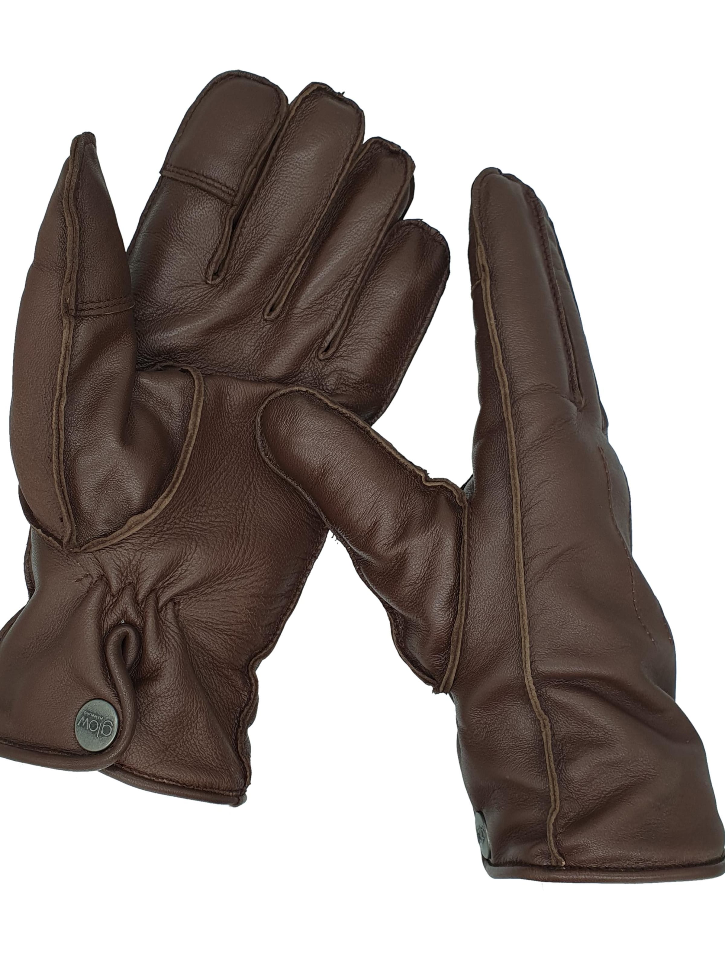 Glow Hamburg Full Finger Gloves 'FA01-03XX-1' in Brown