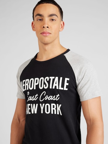 AÉROPOSTALE T-Shirt 'EAST COAST' in Schwarz