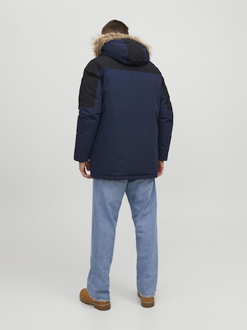 JACK & JONES - Parka de inverno 'Saker' em azul