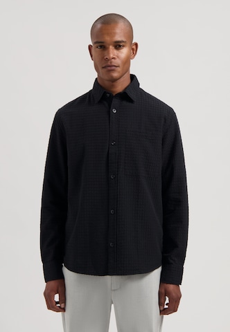 Dstrezzed Regular Fit Hemd in Schwarz: Vorderseite