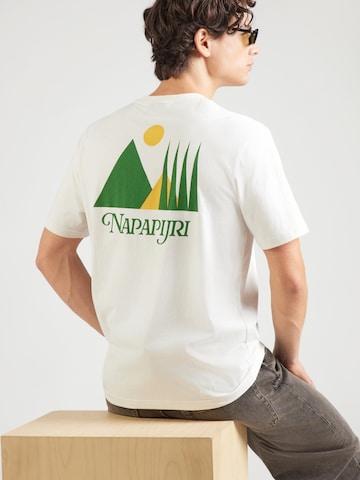 Tricou 'S-YOSE' de la NAPAPIJRI pe alb: față