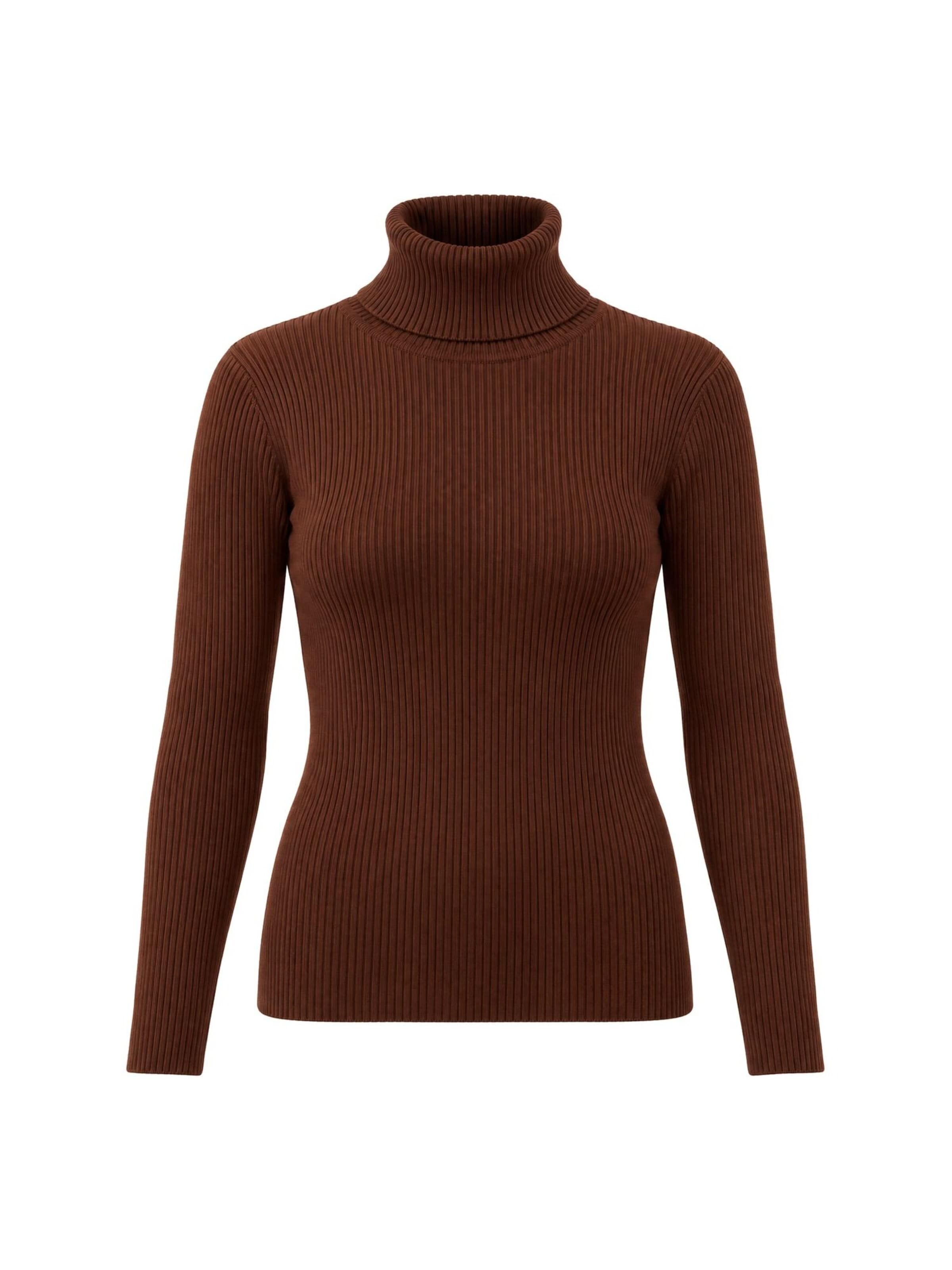 RYVAN Svetr 'Pullover' – hnědá: přední strana