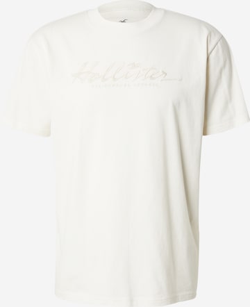 T-Shirt 'TECH' HOLLISTER en blanc : devant