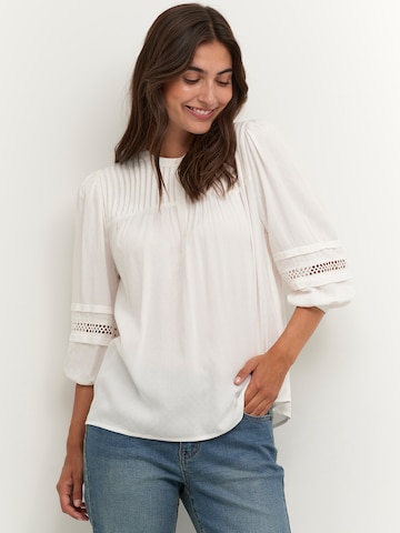 CULTURE - Blusa 'Dania' en blanco: frente